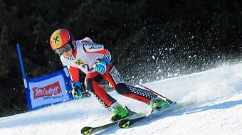 Julian beim Skirennen